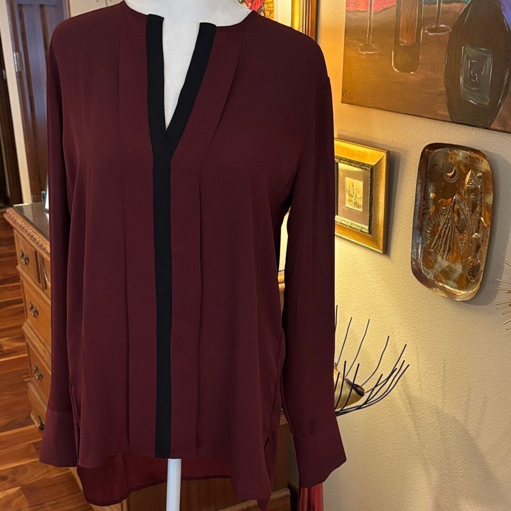 Banana Republic Pleated Popover Blouse - Small